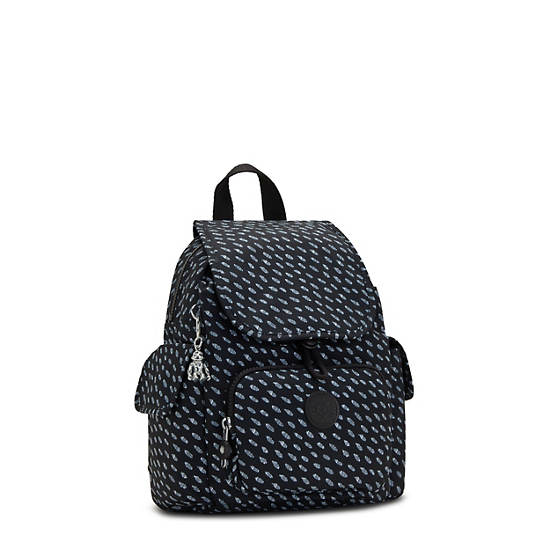 Kipling City Pack Mini Printed Backpack Ryggsäck Svarta | SE 1194MQ